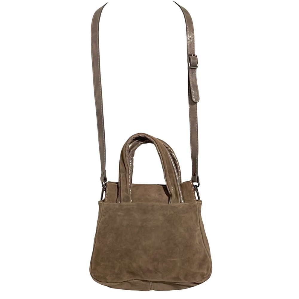 Ripani Leather & Suede Handbag in Taupe